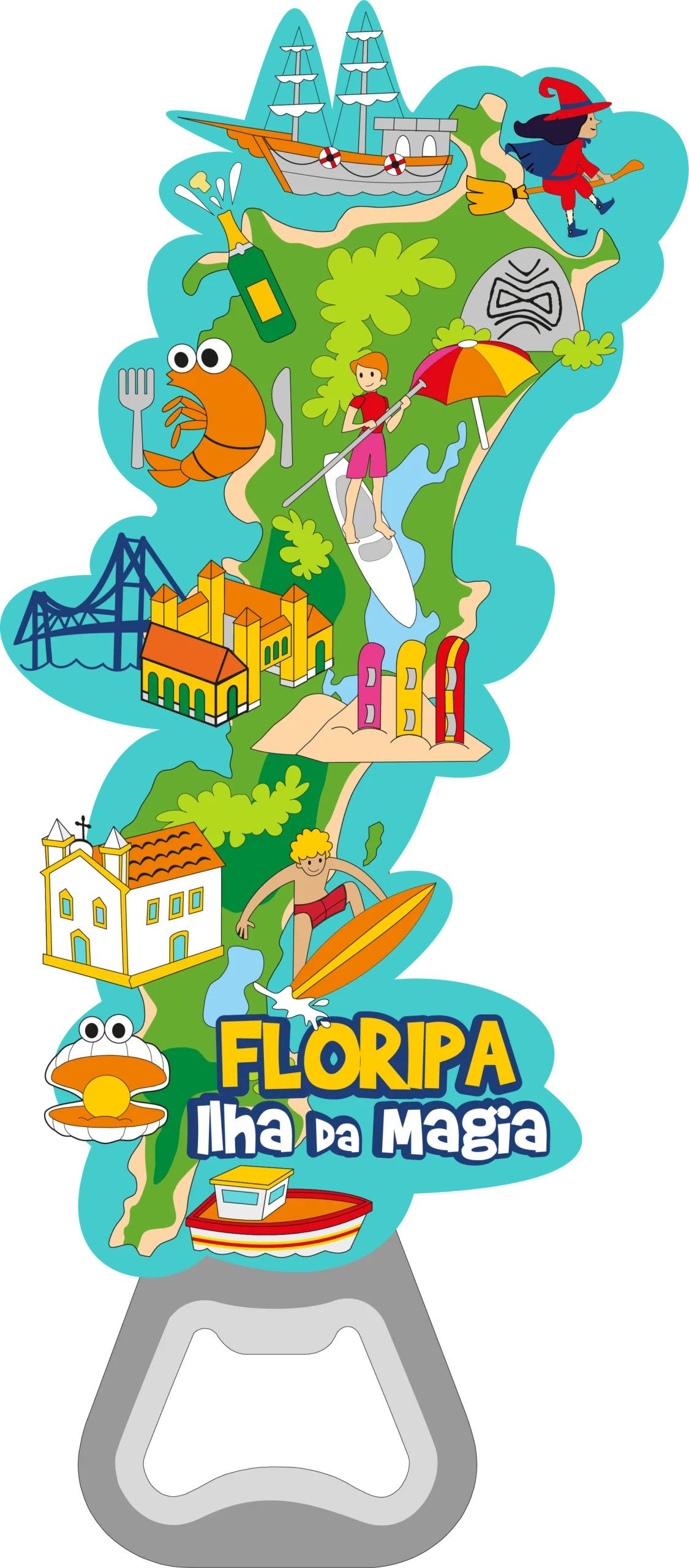 FLORIPA - ABRIDOR - MAPA - TIFFANY
