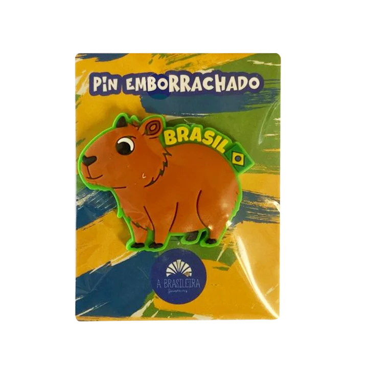 BRASIL - PIN EMBORRACHADO - CAPIVARA - VERDE - Imagem 3