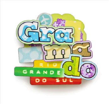 GRAMADO - ÍMÃ MDF DUPLO EPÓXI - COLAGEM - COLORIDO