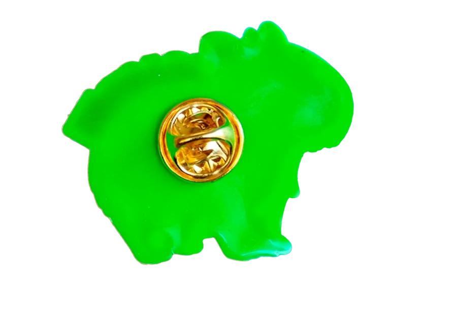BRASIL - PIN EMBORRACHADO - CAPIVARA - VERDE - Imagem 2